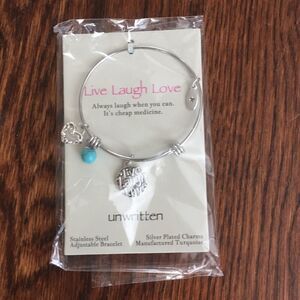 🔹Unwritten Live Laugh Love Charm Bracelet